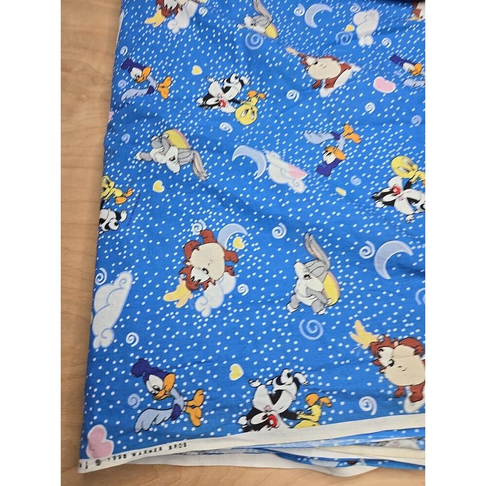 VINTAGE! LOONEY TUNES GANG Warner Bros 1998 45" x 160" Fabric